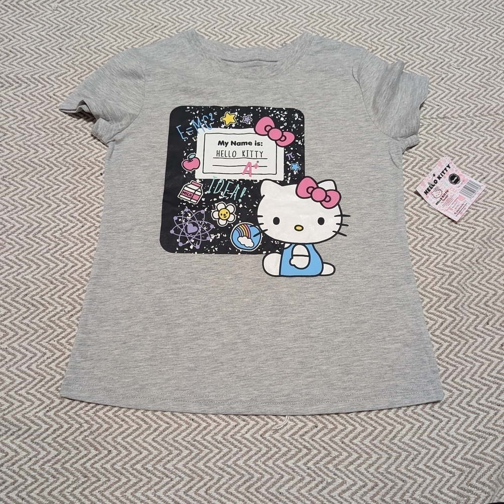 Hello Kitty Gray Kids T-Shirt Size 8/10